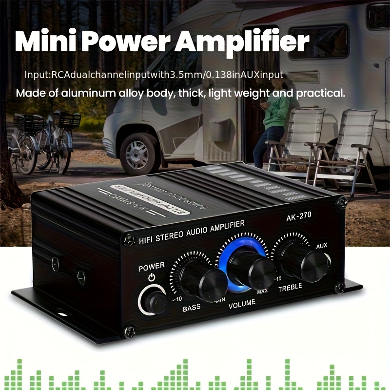 Home Cinema Experience - Amplificador de audio estéreo AK-270 HIFI,