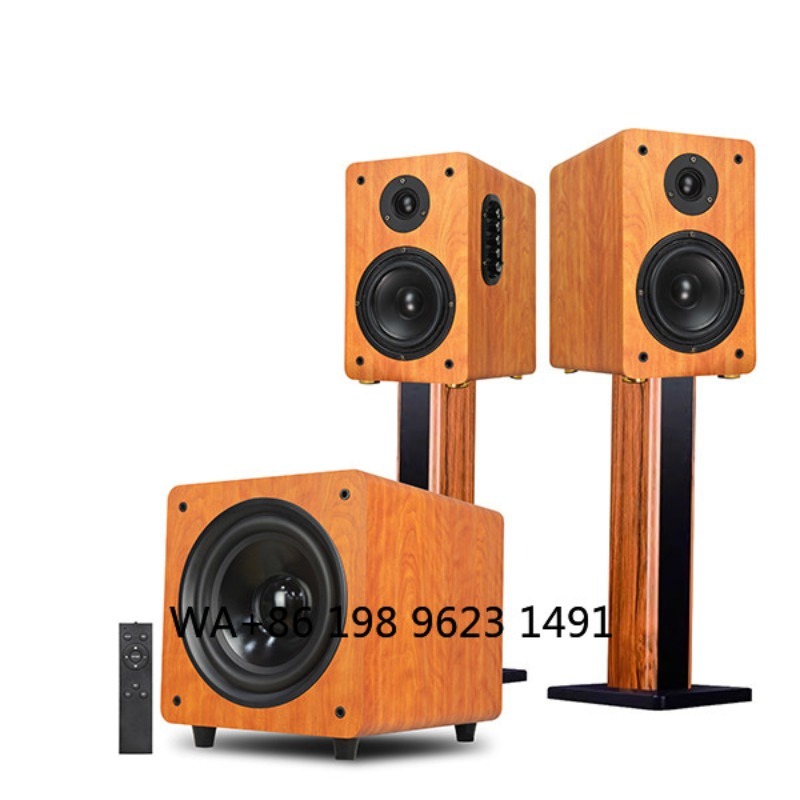 Home Theater Speaker - Subwoofer Activo de Madera de 8