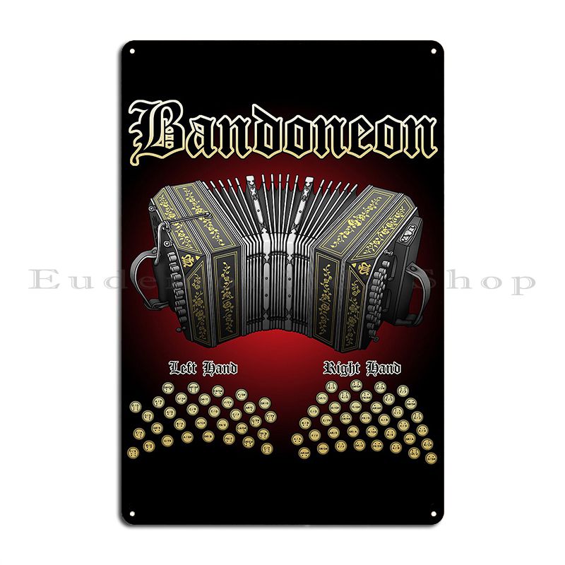Home Cinema Wall Design - Póster de placa de Metal Bandoneon,