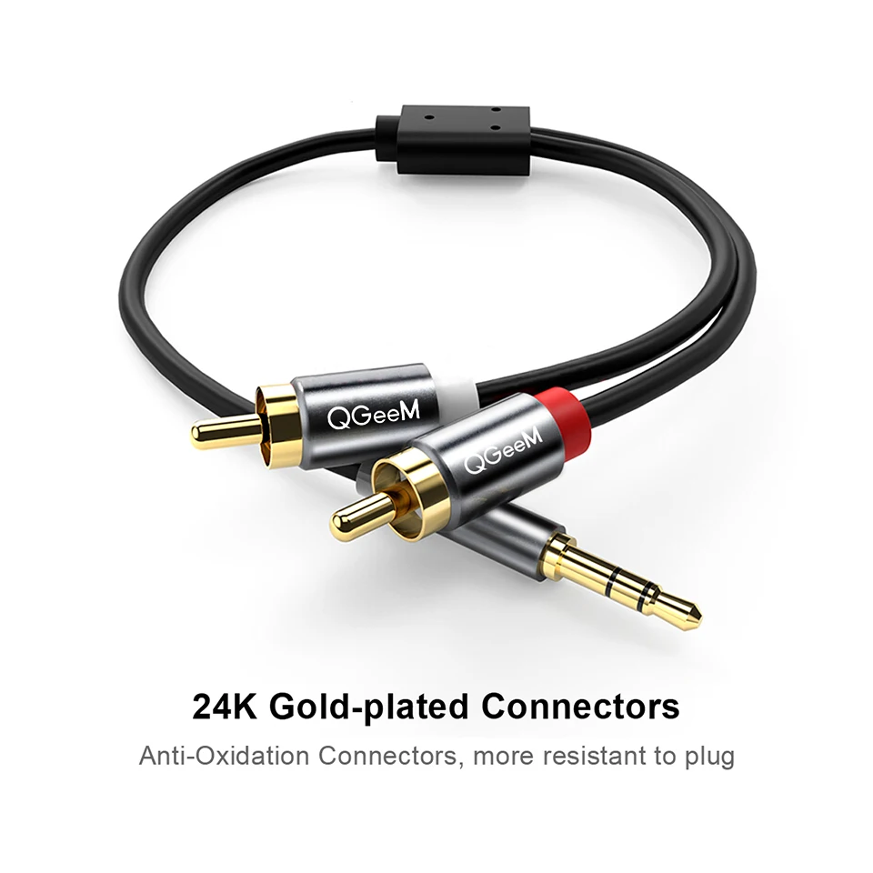 Cable RCA QGeeM 2RCA a 3.5mm,  - Home Cinema Player reseña y precio