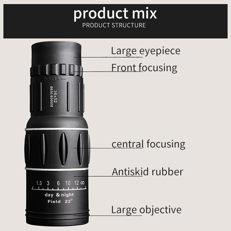 Telescopio Monocular 16X52 con - Home Cinema Center reseña y precio