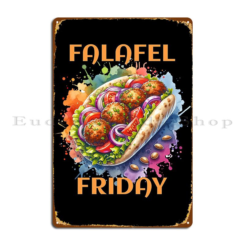 Placa de Metal de Falafel Frid - Home Cinema Wall Design reseña y precio