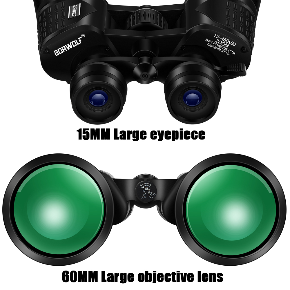 BORWOLF 15-450X60 binoculares  - Home Cinema Center reseña y precio