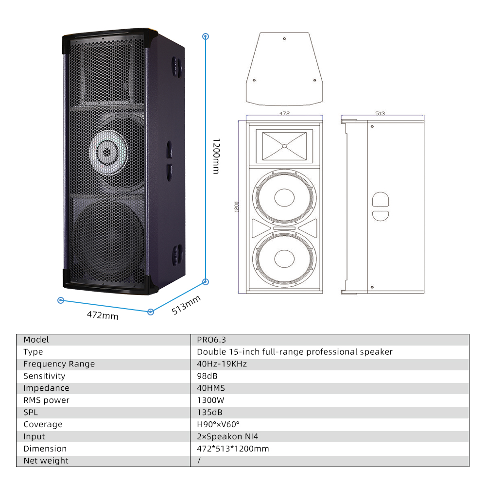 Nuevo Altavoz Lane PRO6.3 Negr - Home Theater Speaker reseña y precio