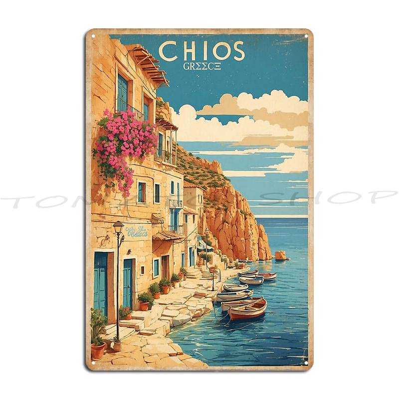 Letrero de metal vintage de Ch - Home Cinema Wall Design reseña y precio