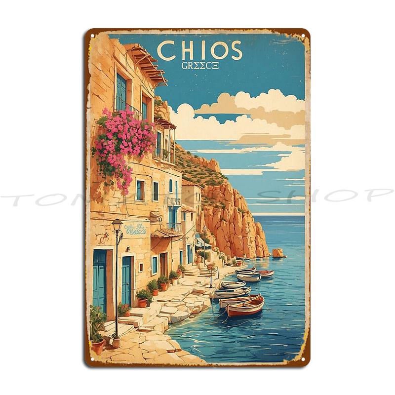 Letrero de metal vintage de Ch - Home Cinema Wall Design reseña y precio